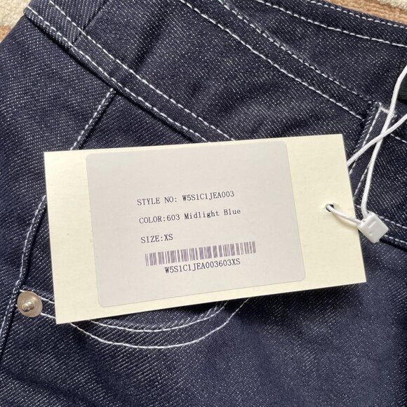 ASOBIO - Mid-Rise Wide Straight Jeans - Midlight Blue - XSmall - Picture 6 of 6